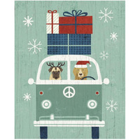 Holiday on Wheels XII -Paper Art-24"x30"