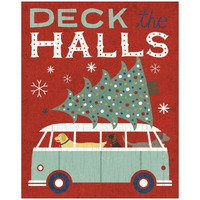 Holiday on Wheels Red IV -Paper Art-24"x30"