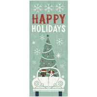 Holiday on Wheels XIII Panel -Paper Art-14"x32"