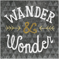 Mod Triangles Wander and Wonder Gold -Paper Art-32"x32"