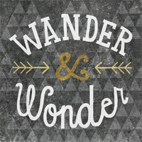 Mod Triangles Wander and Wonder Gold -Paper Art-38"x38"