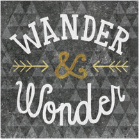 Mod Triangles Wander and Wonder Gold -Paper Art-42"x42"