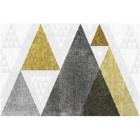 Mod Triangles I Gold -Paper Art-62"x42"