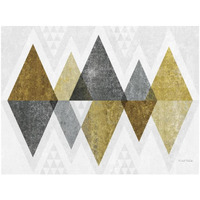 Mod Triangles II Gold -Paper Art-26"x20"