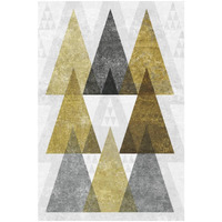 Mod Triangles IV Gold -Paper Art-22"x32"