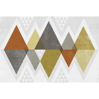 Mod Triangles II Retro -Paper Art-50"x34"