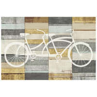 Beachscape Tandem Cruiser Gold Neutral -Paper Art-26"x18"