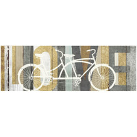 Beachscape Tandem Bicycle Love Gold Neutral -Paper Art-56"x20"