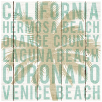 Bon Voyage California Palm -Paper Art-26"x26"