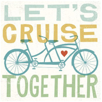 Lets Cruise Together I -Paper Art-20"x20"