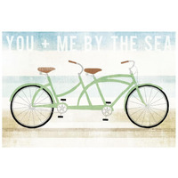 Beach Cruiser Tandem -Paper Art-26"x18"