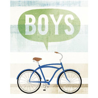 Beach Cruiser Boys II -Paper Art-18"x22"