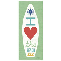 Beach Bums Surf Board II -Paper Art-18"x42"