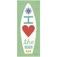 Beach Bums Surf Board II -Paper Art-22"x52"