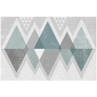 Mod Triangles II Grey -Paper Art-20"x14"