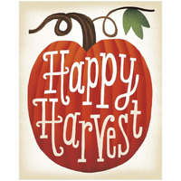 Harvest Time Happy Harvest Pumpkins -Paper Art-24"x30"