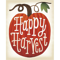 Harvest Time Happy Harvest Pumpkins -Paper Art-30"x37"