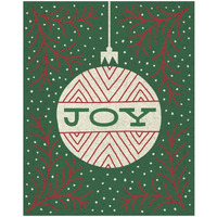 Jolly Holiday Ornaments Joy -Paper Art-18"x22"