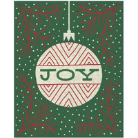 Jolly Holiday Ornaments Joy -Paper Art-24"x30"