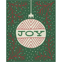 Jolly Holiday Ornaments Joy -Paper Art-30"x37"