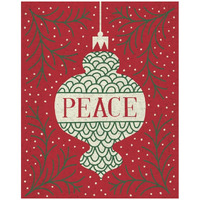 Jolly Holiday Ornaments Peace -Paper Art-24"x30"