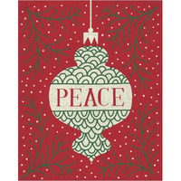 Jolly Holiday Ornaments Peace -Paper Art-30"x37"