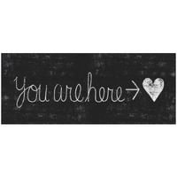 Cursive Chalk You Are Here -Paper Art-52"x22"