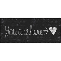 Cursive Chalk You Are Here -Paper Art-62"x26"