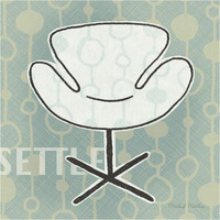 Retro Chair IV Settle -Paper Art-38"x38"