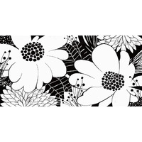 Feeling Groovy Black and White -Paper Art-50"x26"