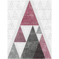 Mod Triangles III Soft Pink -Paper Art-26"x34"