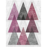 Mod Triangles IV Soft Pink -Paper Art-20"x26"