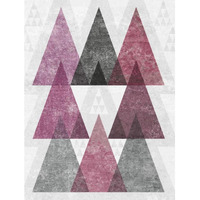 Mod Triangles IV Soft Pink -Paper Art-38"x50"