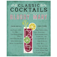 Classic Cocktail Bloody Mary -Paper Art-22"x26"