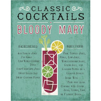 Classic Cocktail Bloody Mary -Paper Art-30"x37"