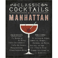 Classic Cocktail Manhattan -Paper Art-30"x37"