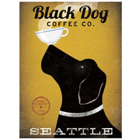 Black Dog Coffee Co Seattle -Paper Art-20"x26"