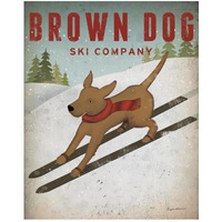 Brown Dog Ski Co -Paper Art-22"x26"