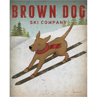 Brown Dog Ski Co -Paper Art-30"x37"