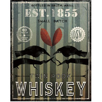 Old Salt Whiskey Love Birds -Paper Art-24"x30"