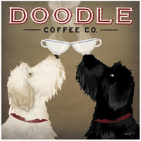 Doodle Coffee Double IV -Paper Art-42"x42"