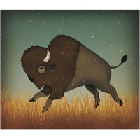 Buffalo Bison II -Paper Art-18"x15.76"