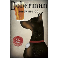 Doberman Brewing Company -Paper Art-22"x32"