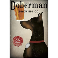 Doberman Brewing Company -Paper Art-34"x50"