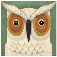 White Owl -Paper Art-20&quotx20"