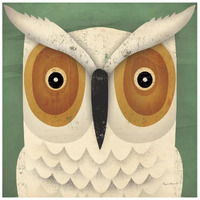 White Owl -Paper Art-26&quotx26"