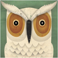 White Owl -Paper Art-32"x32"