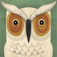 White Owl -Paper Art-38&quotx38"