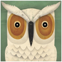 White Owl -Paper Art-42&quotx42"