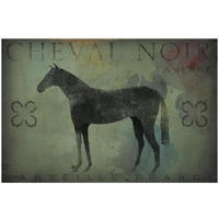 Cheval Noir v1 -Paper Art-20"x14"